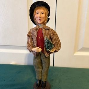 Vintage Christmas Caroler, Victorian man